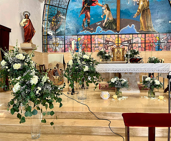 Arreglos de flores para iglesias